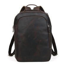 Load image into Gallery viewer, Coffee Full Grain Leather Backpack
