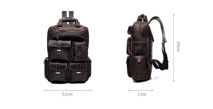 Large Handmade Genuine Leather Backpack