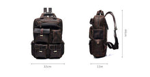 Load image into Gallery viewer, Large Handmade Genuine Leather Backpack
