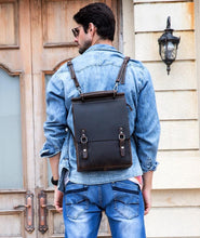 Load image into Gallery viewer, Handmade  Vintage Leather Backpack for Men
