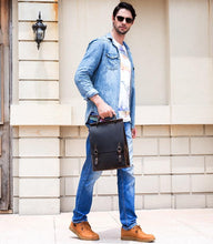 Load image into Gallery viewer, Handmade  Vintage Leather Backpack for Men
