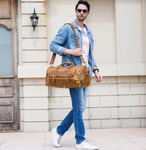 Load image into Gallery viewer, Bard Weekender Handmade Leather Duffle Bag
