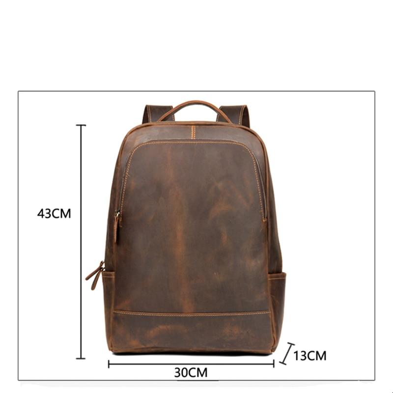 Genuine Vintage Leather Minimalist Backpack