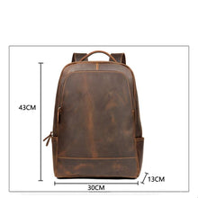 Load image into Gallery viewer, Genuine Vintage Leather Minimalist Backpack
