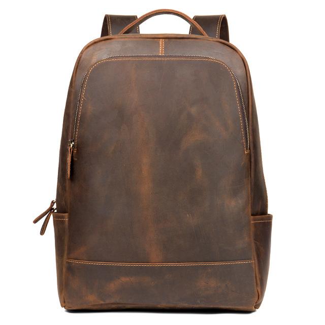 Genuine Vintage Leather Minimalist Backpack