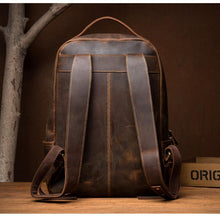 Load image into Gallery viewer, Genuine Vintage Leather Minimalist Backpack
