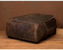 Load image into Gallery viewer, Genuine Vintage Leather Minimalist Backpack
