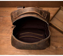 Load image into Gallery viewer, Genuine Vintage Leather Minimalist Backpack
