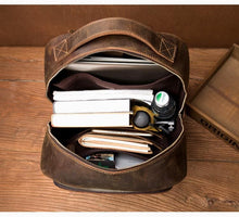 Load image into Gallery viewer, Genuine Vintage Leather Minimalist Backpack
