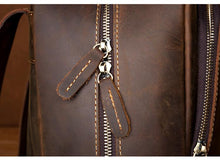 Load image into Gallery viewer, Genuine Vintage Leather Minimalist Backpack
