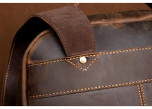 Load image into Gallery viewer, Genuine Vintage Leather Minimalist Backpack
