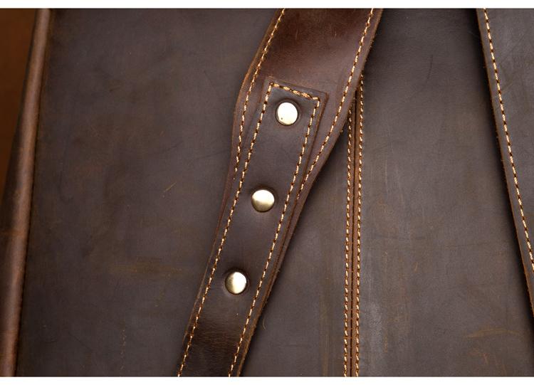 Genuine Vintage Leather Minimalist Backpack