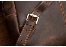 Load image into Gallery viewer, Genuine Vintage Leather Minimalist Backpack
