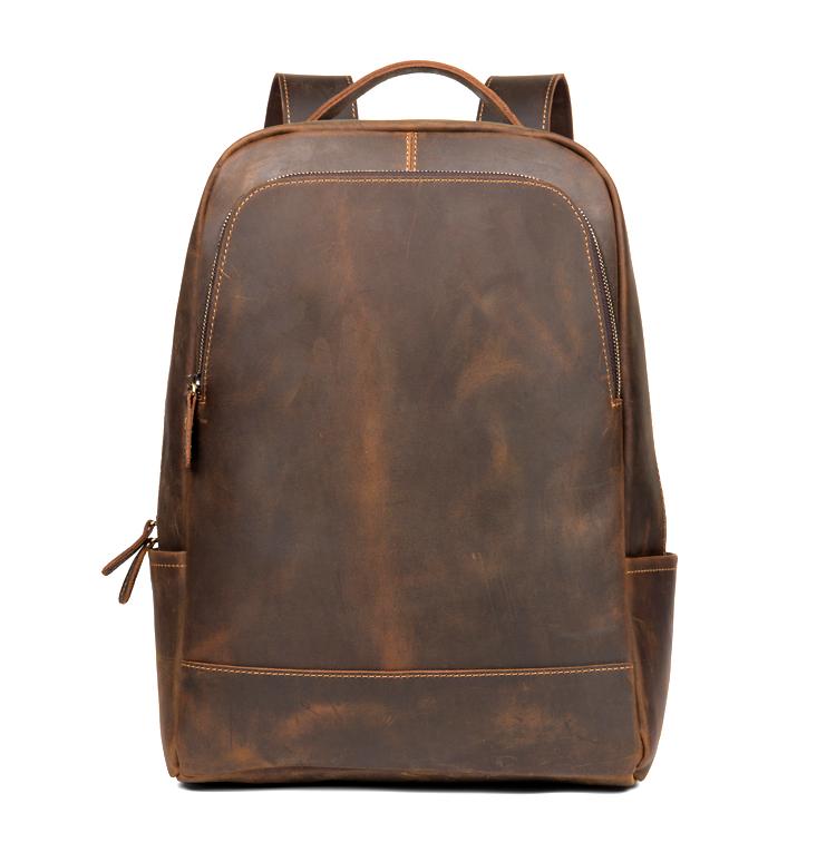 Genuine Vintage Leather Minimalist Backpack