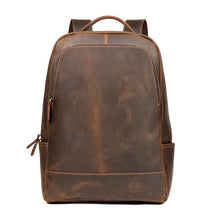 Load image into Gallery viewer, Genuine Vintage Leather Minimalist Backpack
