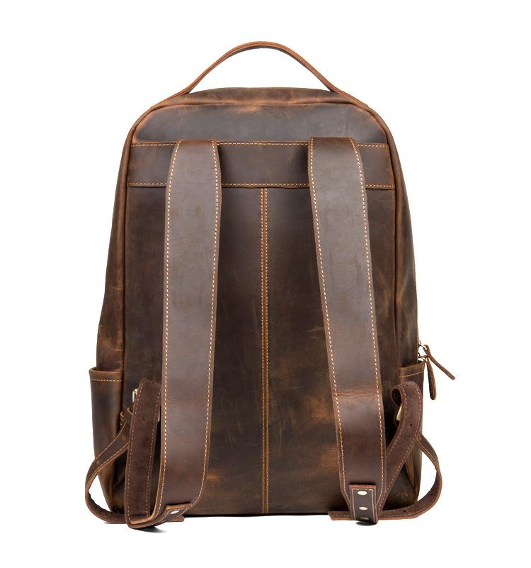 Genuine Vintage Leather Minimalist Backpack