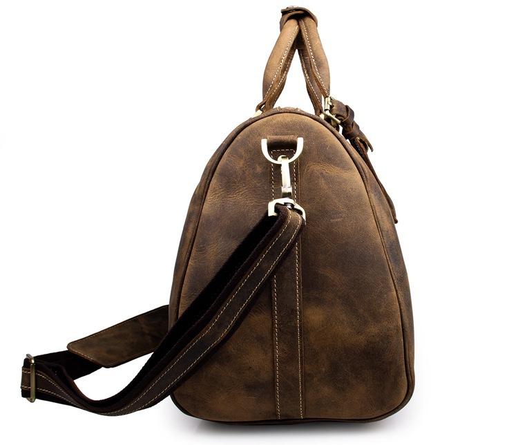 Small Leather Duffle Bag Travel Bag