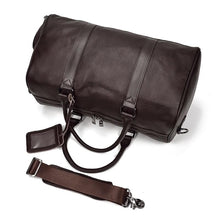 Load image into Gallery viewer, Weekender Vintage Leather Duffle Bag

