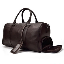 Load image into Gallery viewer, Weekender Vintage Leather Duffle Bag
