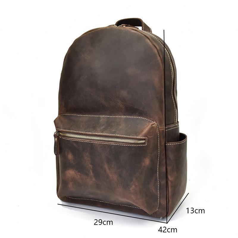 Simple Handcrafted Leather Backpack
