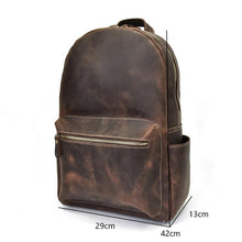 Load image into Gallery viewer, Simple Handcrafted Leather Backpack
