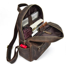 Load image into Gallery viewer, Simple Handcrafted Leather Backpack
