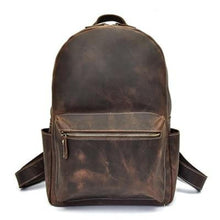 Load image into Gallery viewer, Simple Handcrafted Leather Backpack

