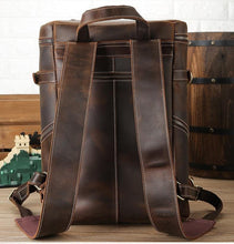 Load image into Gallery viewer, Handmade Vintage Leather Backpack
