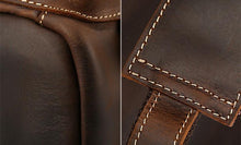 Load image into Gallery viewer, Retro Handmade Vintage Leather School Backpack
