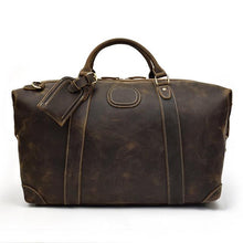 Load image into Gallery viewer, Vintage Duffle Bag Leather Weekender
