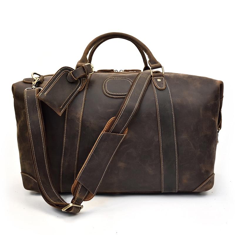 Vintage Duffle Bag Leather Weekender