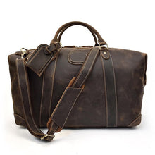 Load image into Gallery viewer, Vintage Duffle Bag Leather Weekender
