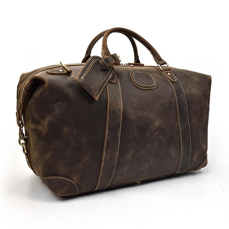 Vintage Duffle Bag Leather Weekender