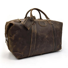 Load image into Gallery viewer, Vintage Duffle Bag Leather Weekender
