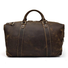 Load image into Gallery viewer, Vintage Duffle Bag Leather Weekender
