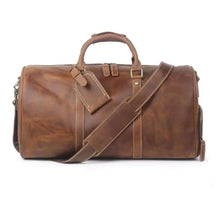 Load image into Gallery viewer, Brown Weekender Large Leather Duffle Bag
