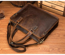 Load image into Gallery viewer, Viggo Briefcase Genuine Leather Messenger Bag
