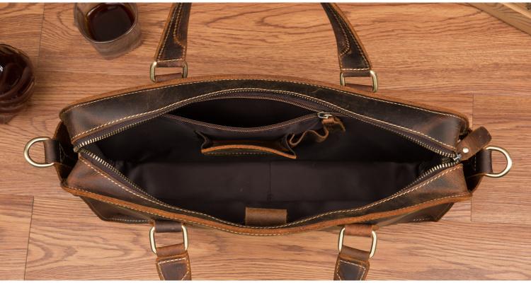 Viggo Briefcase Genuine Leather Messenger Bag