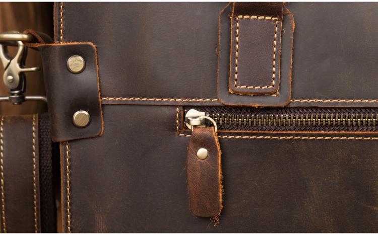 Viggo Briefcase Genuine Leather Messenger Bag