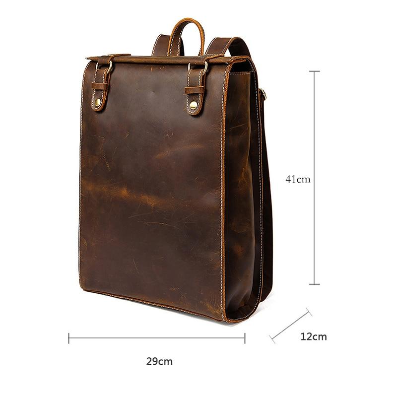 Coffee Handcrafted Leather Backpack