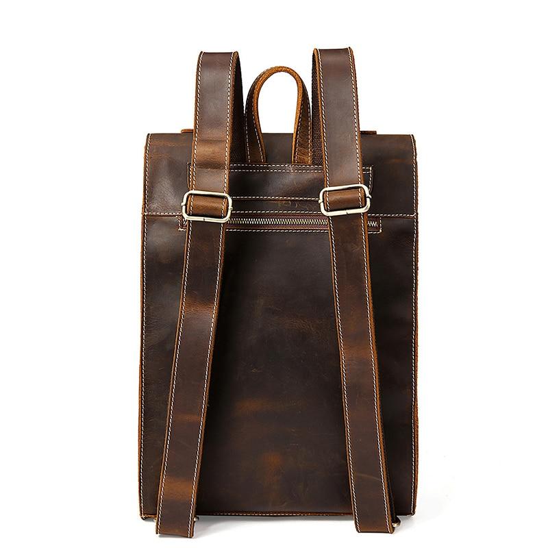 Coffee Handcrafted Leather Backpack