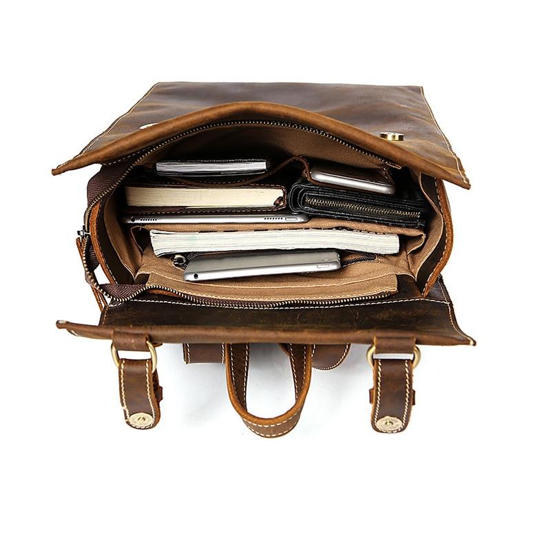 Coffee Handcrafted Leather Backpack