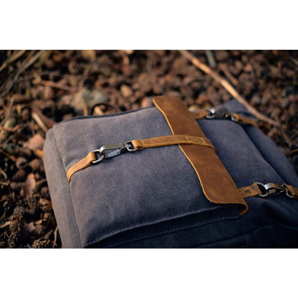 Retro Roll-top Canvas Backpack