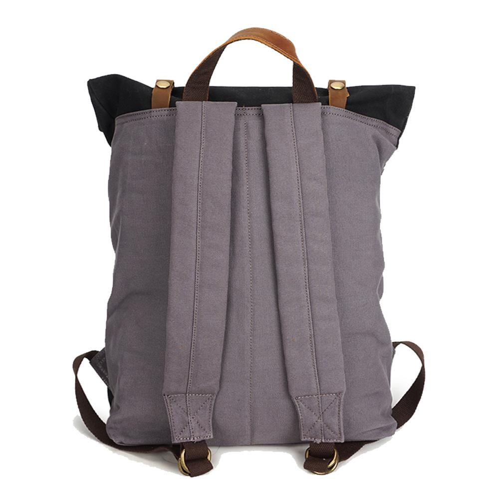 Color Block Canvas Backpack