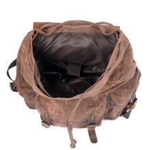 Load image into Gallery viewer, Canvas Leather Backpack
