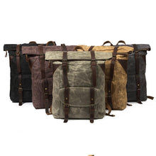 Load image into Gallery viewer, Vintage Roll Top Backpack
