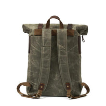 Load image into Gallery viewer, Vintage Roll Top Backpack
