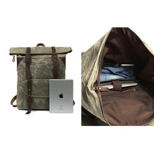 Load image into Gallery viewer, Vintage Roll Top Backpack
