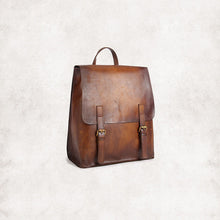 Load image into Gallery viewer, Vintage Womens Brown Leather Backpack Purse Cool Backpacks For Women

