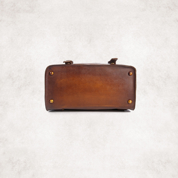 Vintage Womens Brown Leather Backpack Purse Cool Backpacks For Women